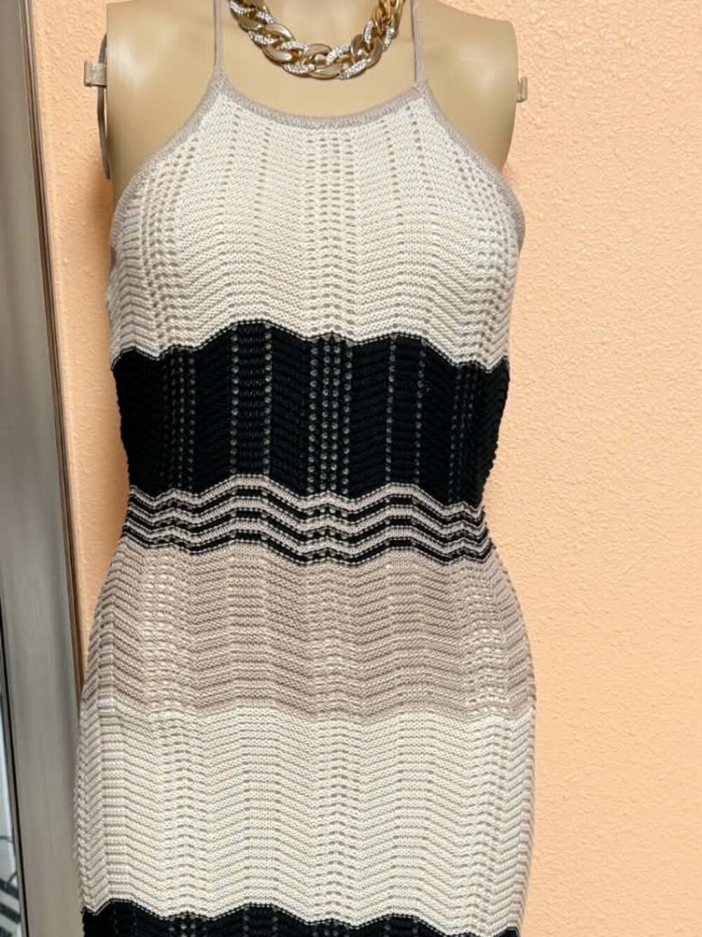 New Halter Crochet Midi Dress